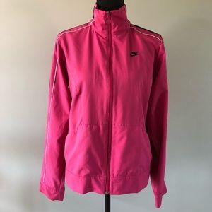 Women’s NIKE Pink Black Full zip track jacket size M